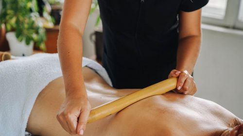 a person having a body massage